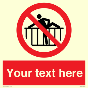 Custom prohibition do not cross barrier